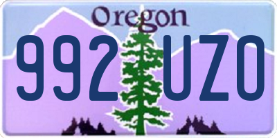 OR license plate 992UZO