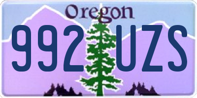 OR license plate 992UZS