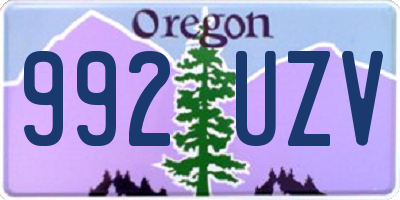 OR license plate 992UZV
