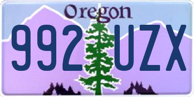 OR license plate 992UZX