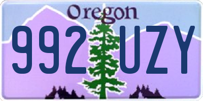 OR license plate 992UZY