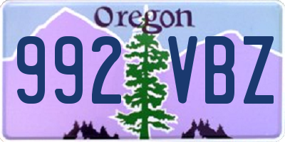 OR license plate 992VBZ