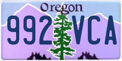 OR license plate 992VCA