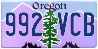 OR license plate 992VCB