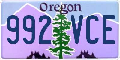 OR license plate 992VCE