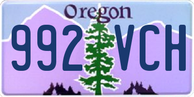 OR license plate 992VCH