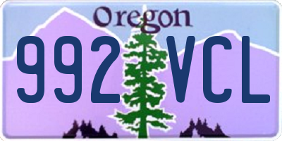 OR license plate 992VCL
