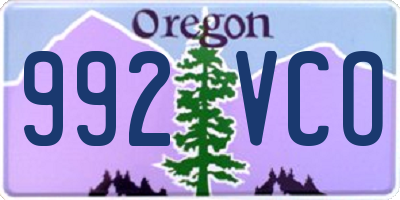 OR license plate 992VCO