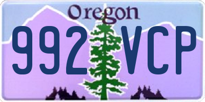 OR license plate 992VCP