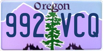OR license plate 992VCQ