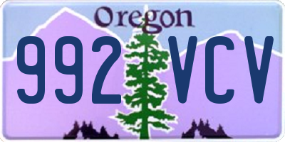 OR license plate 992VCV