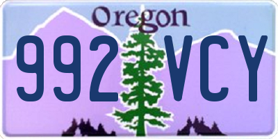 OR license plate 992VCY