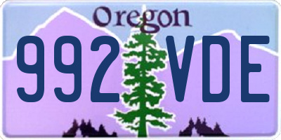 OR license plate 992VDE