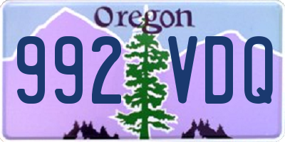 OR license plate 992VDQ