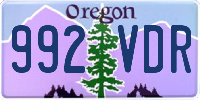 OR license plate 992VDR