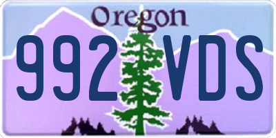 OR license plate 992VDS