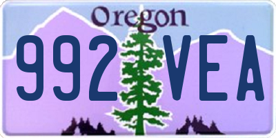 OR license plate 992VEA