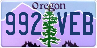 OR license plate 992VEB