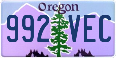 OR license plate 992VEC