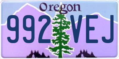 OR license plate 992VEJ