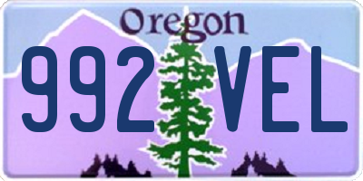 OR license plate 992VEL