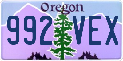 OR license plate 992VEX