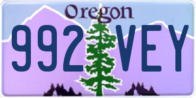 OR license plate 992VEY