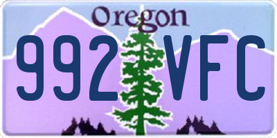 OR license plate 992VFC