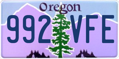 OR license plate 992VFE