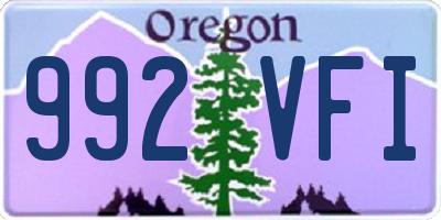 OR license plate 992VFI