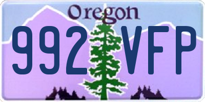 OR license plate 992VFP