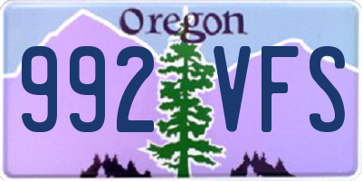 OR license plate 992VFS