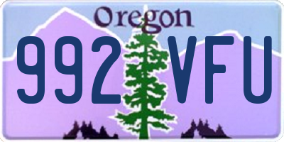 OR license plate 992VFU