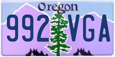 OR license plate 992VGA