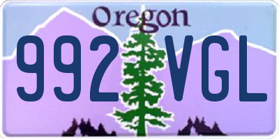 OR license plate 992VGL