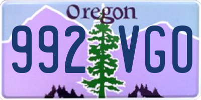 OR license plate 992VGO