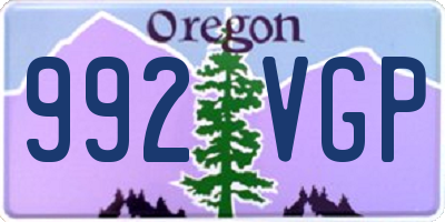 OR license plate 992VGP