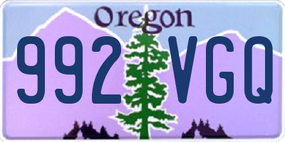 OR license plate 992VGQ