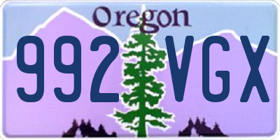 OR license plate 992VGX