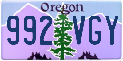 OR license plate 992VGY