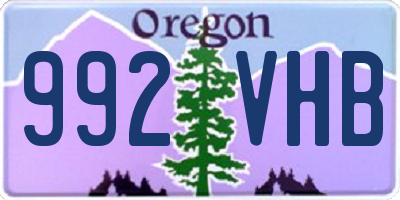 OR license plate 992VHB