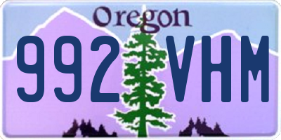 OR license plate 992VHM