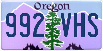 OR license plate 992VHS