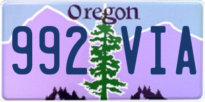 OR license plate 992VIA