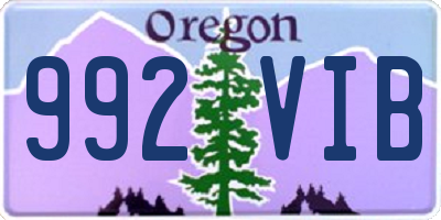 OR license plate 992VIB
