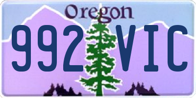 OR license plate 992VIC