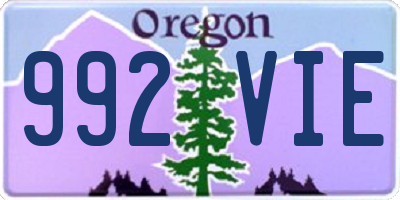 OR license plate 992VIE