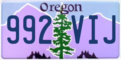 OR license plate 992VIJ