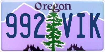 OR license plate 992VIK