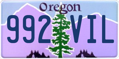OR license plate 992VIL